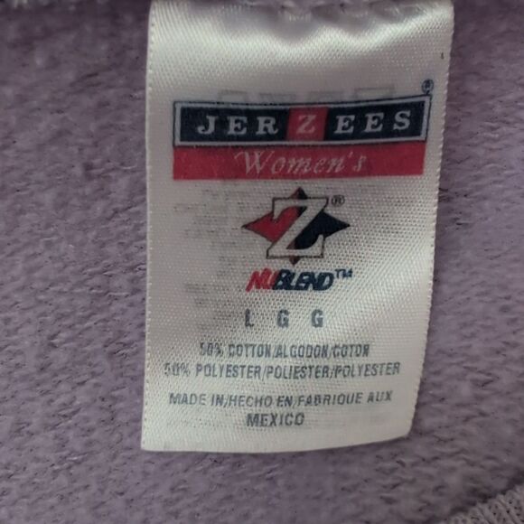 Women's vintage embroidered sewing theme lavender‎ sweatshirt size large - Picture 2 of 5